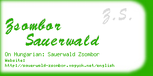 zsombor sauerwald business card